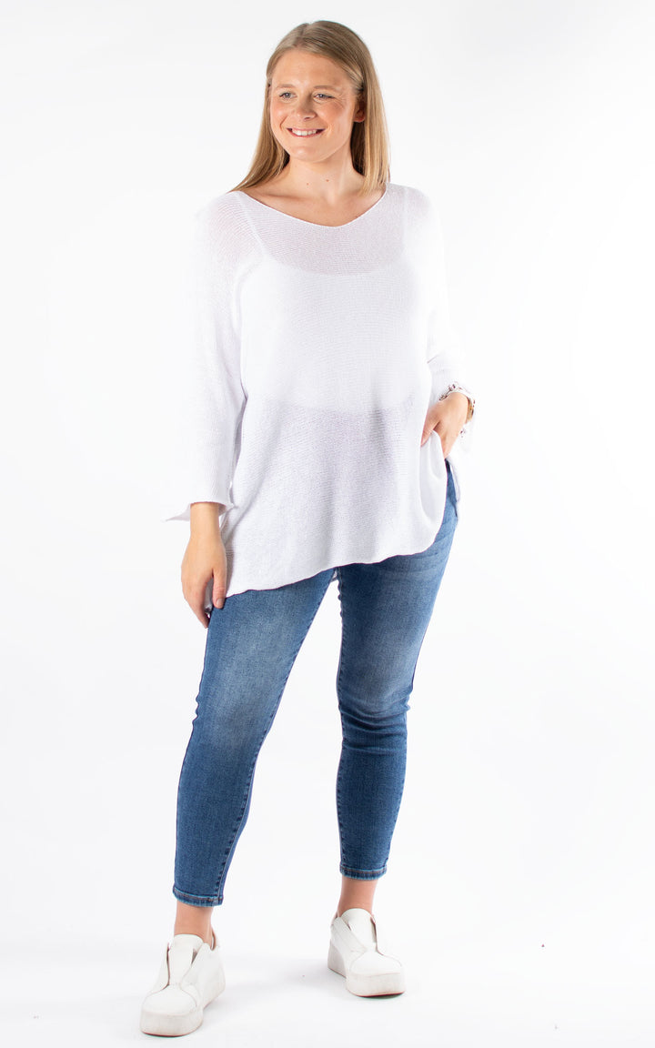 Blakely Knit Jumper | White