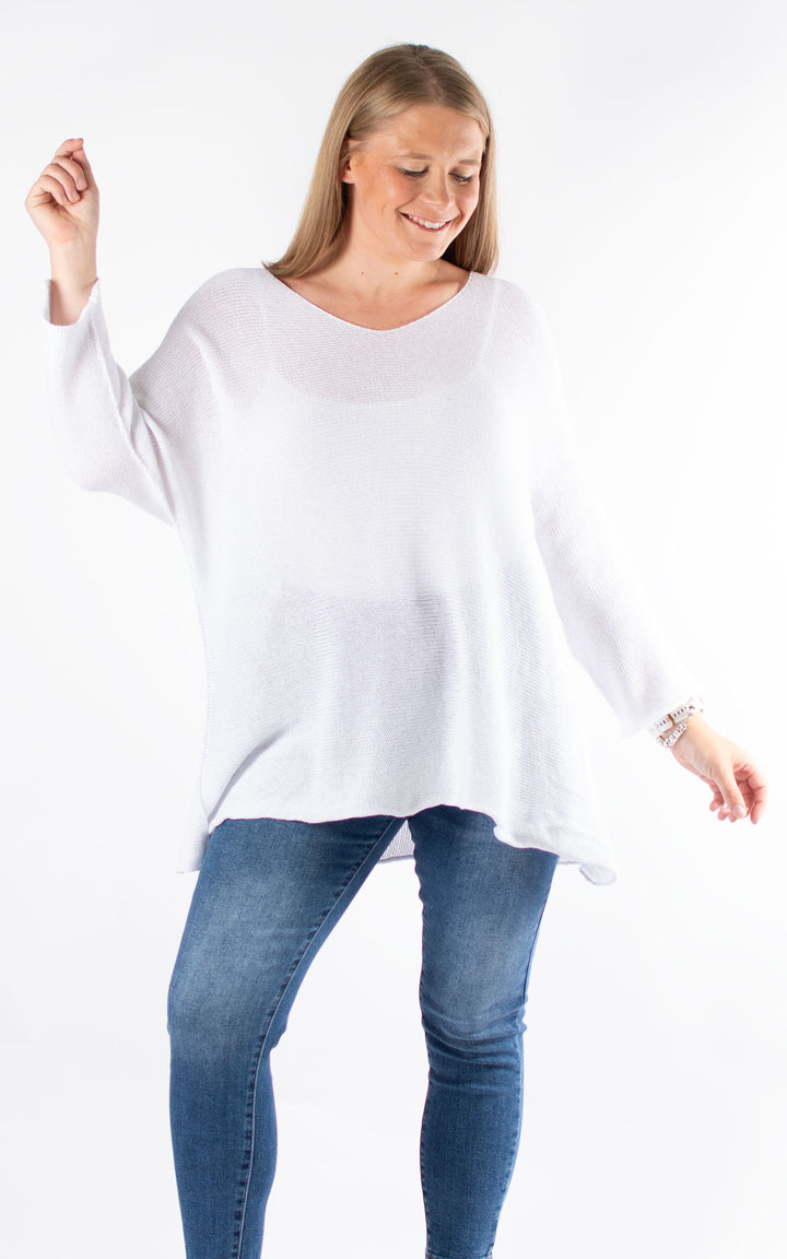 Blakely Knit Jumper | White