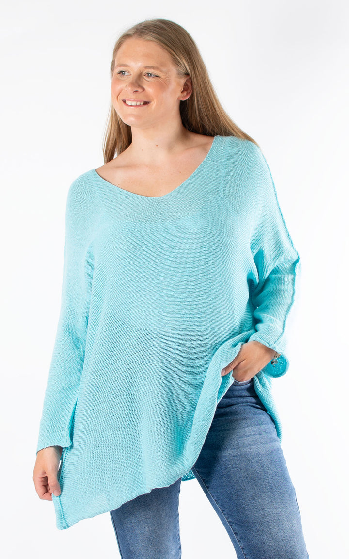 Blakely Knit Jumper | Aqua