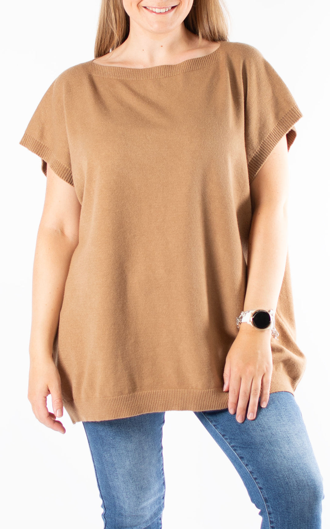 Button Back Jumper | Camel