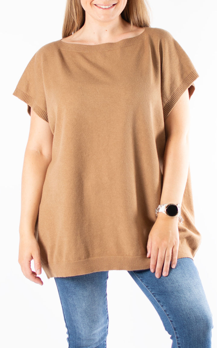 Button Back Jumper | Camel