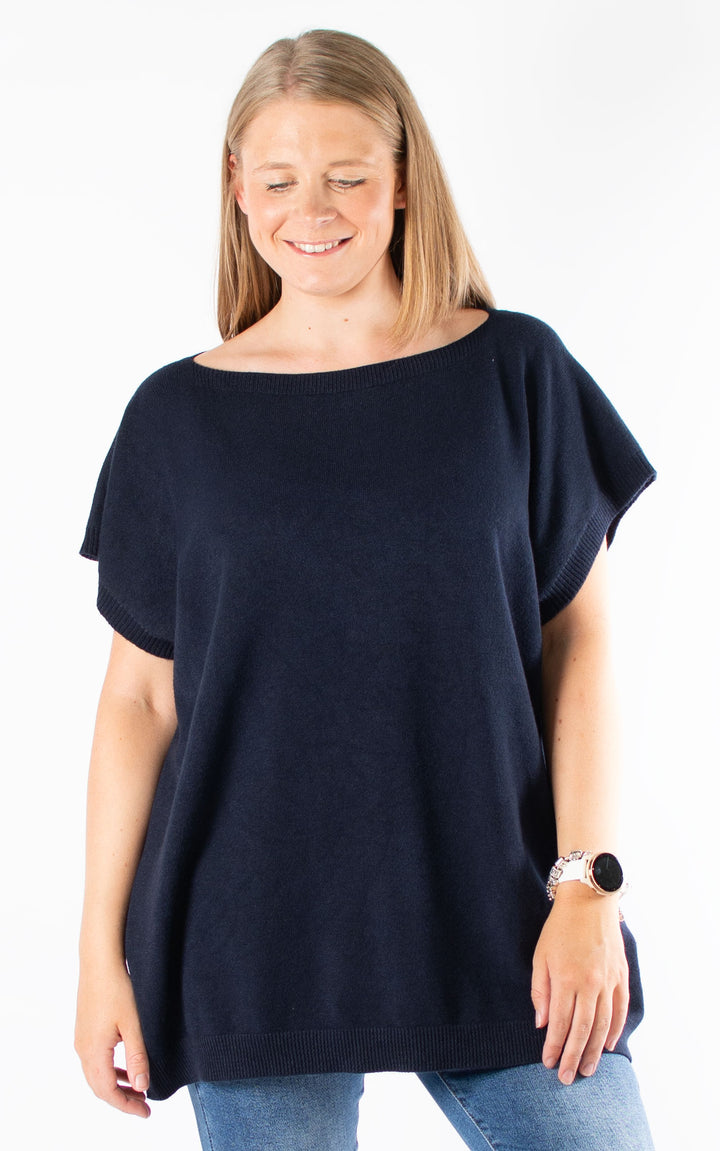 Button Back Jumper | Navy
