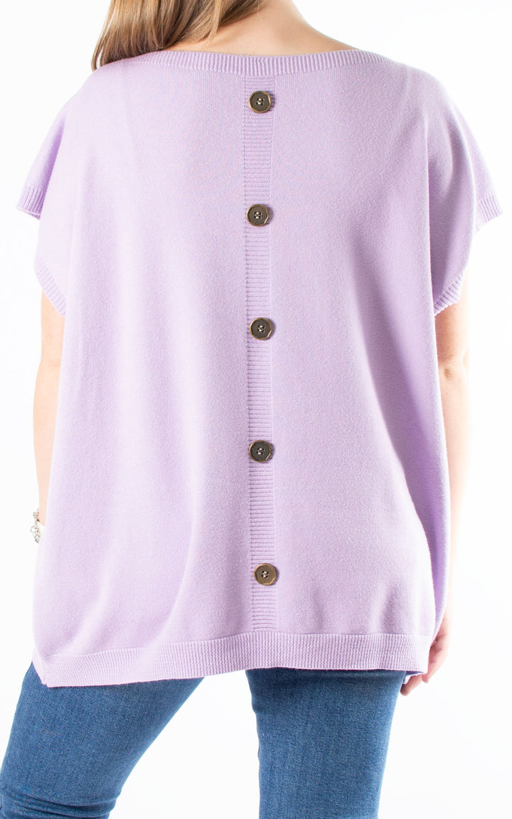 Button Back Jumper | Lilac