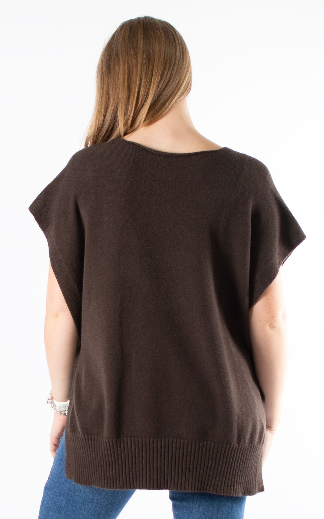 Side Button Tank Jumper | Chocolate