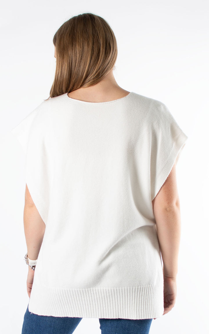 Side Button Tank Jumper | Cream