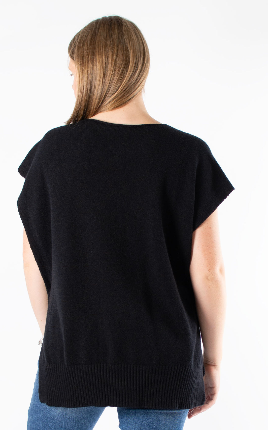 Side Button Tank Jumper | Black