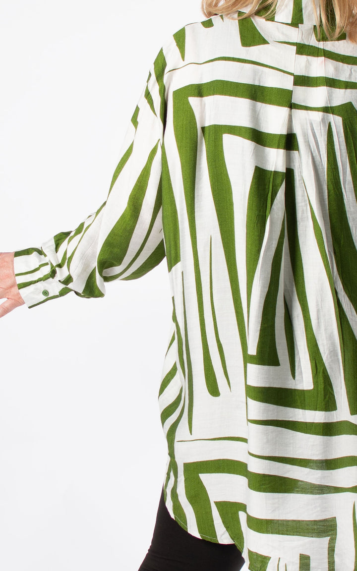 Esther Stripe Shirt | Green