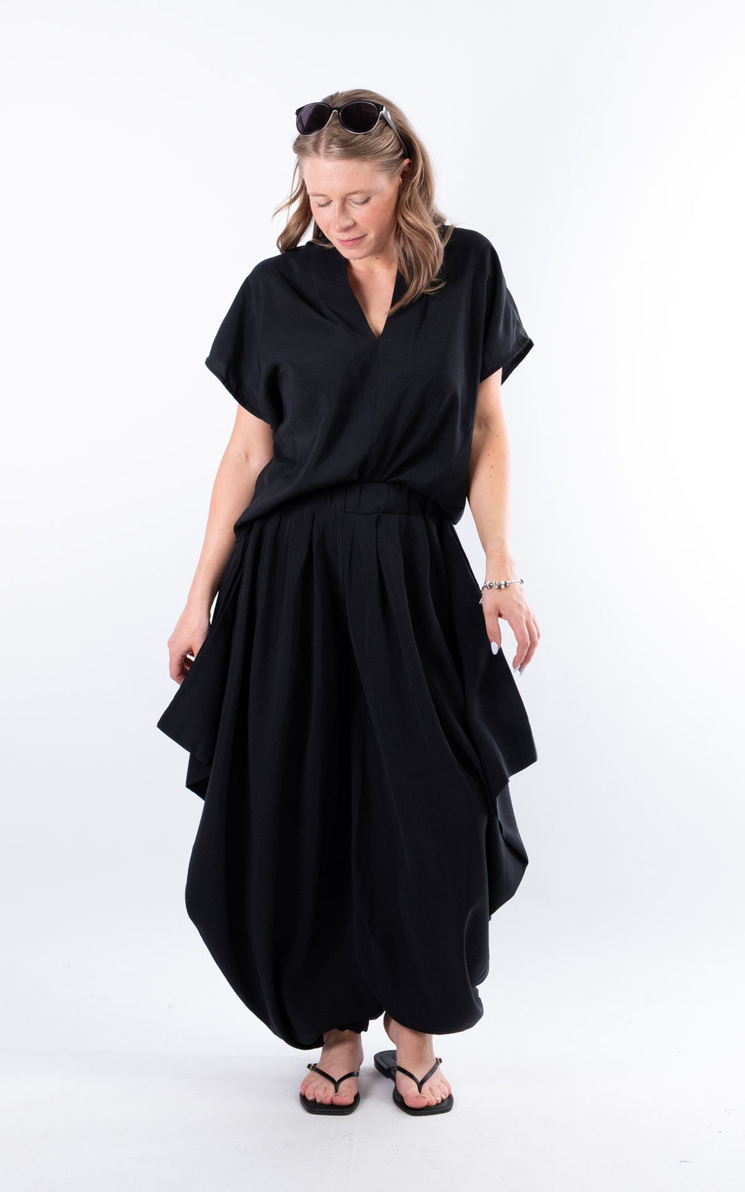 Sonoran V-Neck Top | Black