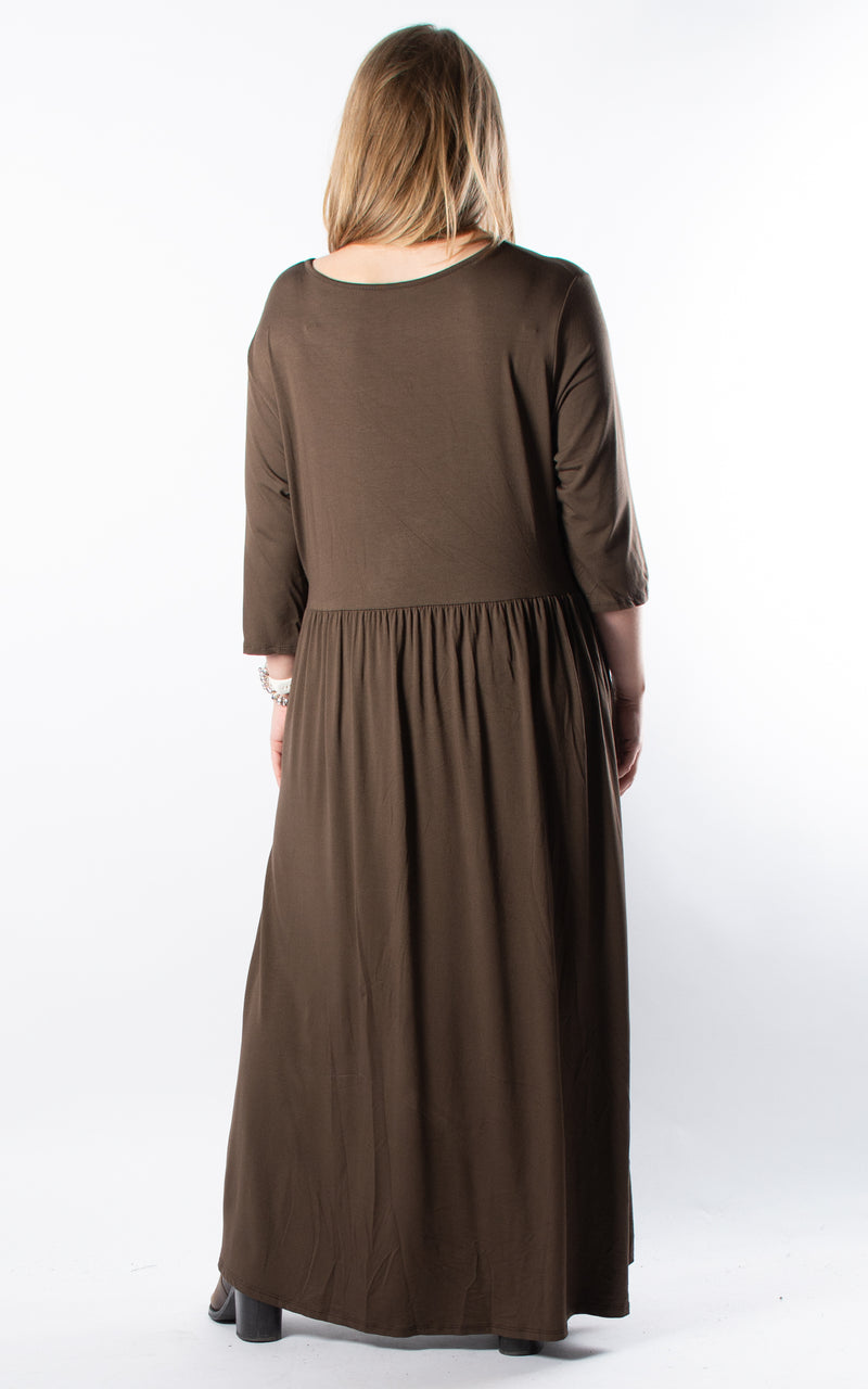 Nova Dress | 3/4 | Long | Chocolate