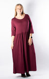 Nova Dress | 3/4 | Long | Wine