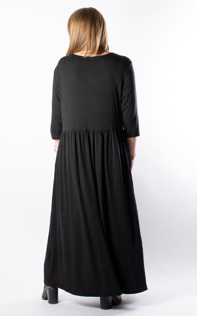 Nova Dress | 3/4 | Long | Black