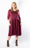 Nova Dress | 3/4 | Short | Wine