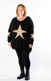 Star Knit Jumper | Black