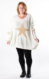 Star Knit Jumper | Winter White