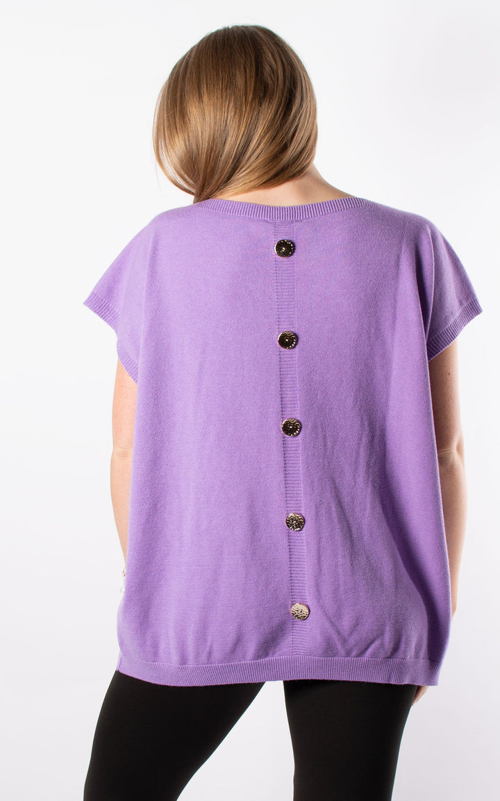 Button Back Jumper | Lilac