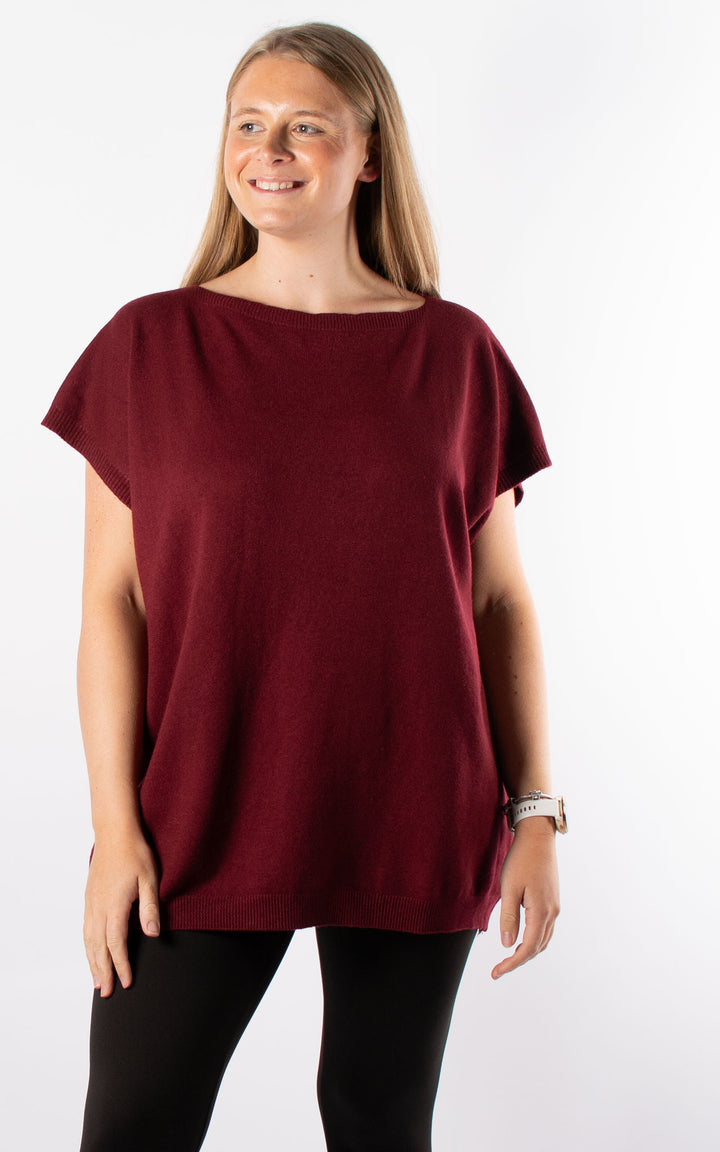 Button Back Jumper | Burgundy