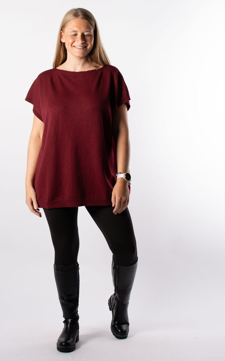 Button Back Jumper | Burgundy