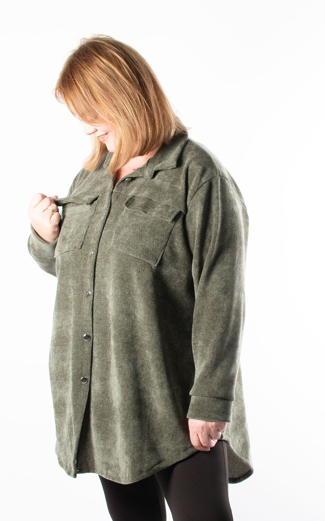 Carly Cord Shirt | Khaki
