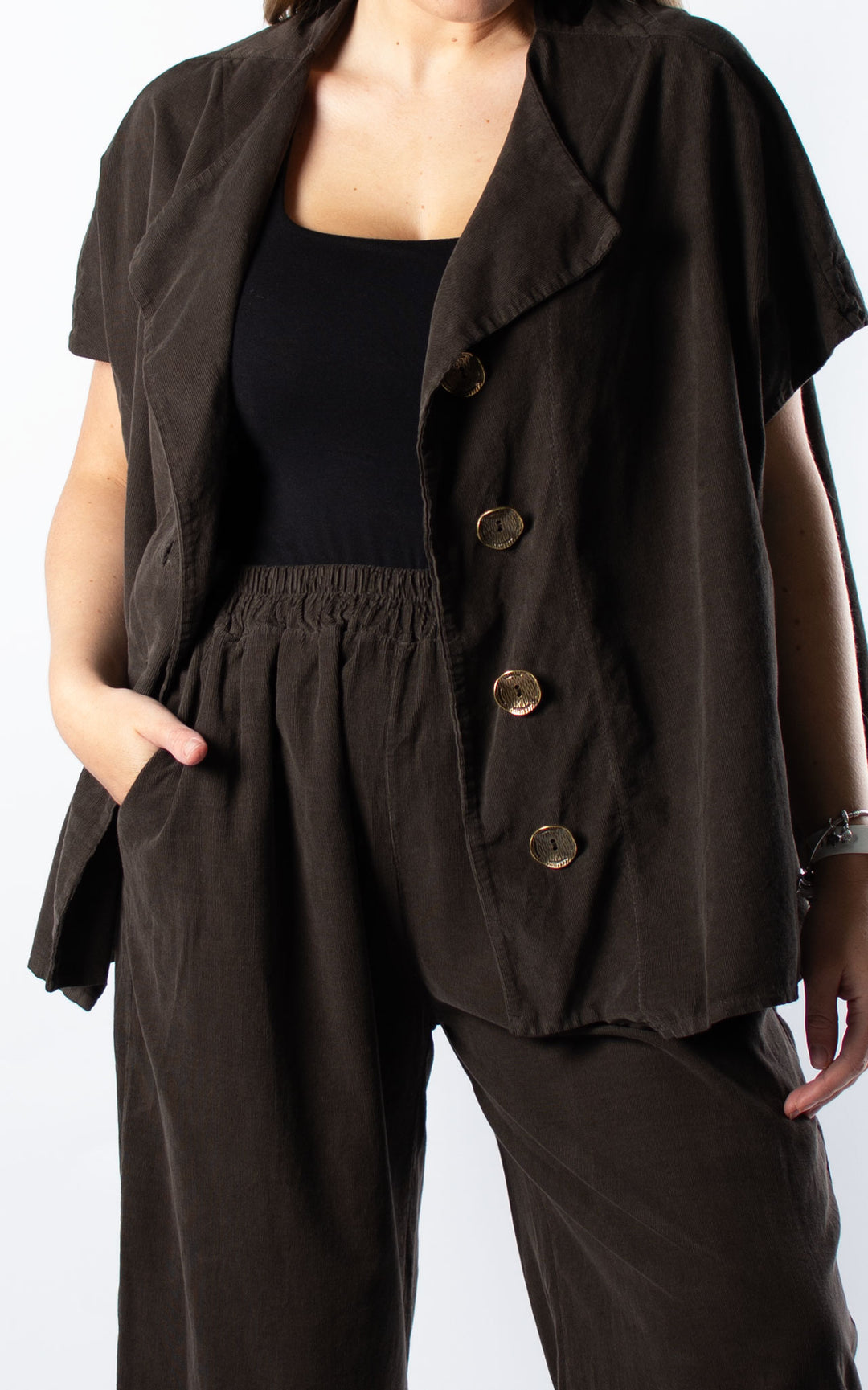 Needlecord Trousers | Chocolate