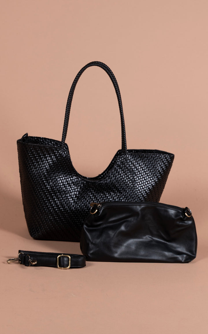 Jamie Woven Bag | Black