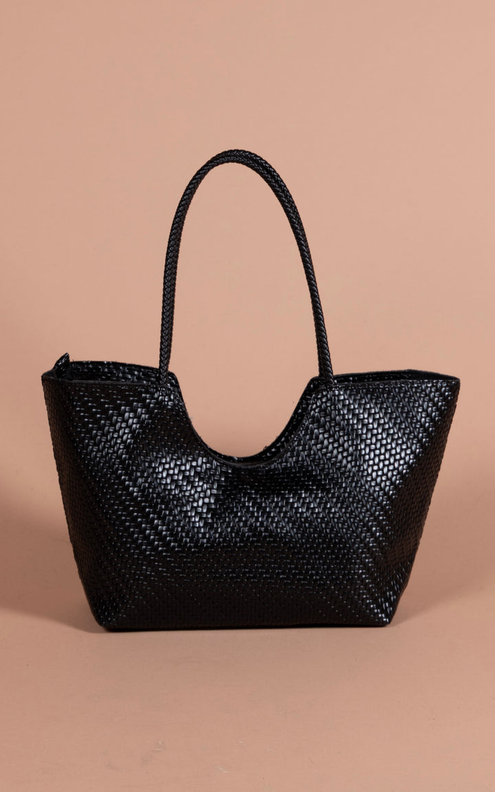 Jamie Woven Bag | Black