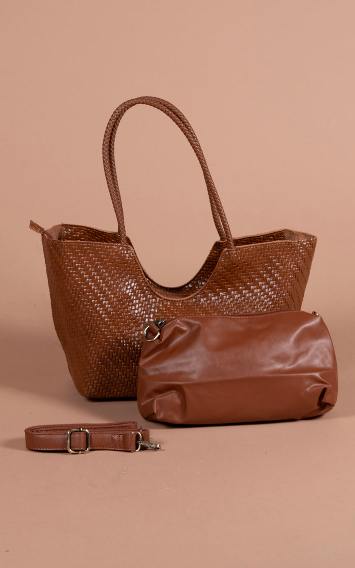 Jamie Woven Bag | Tan