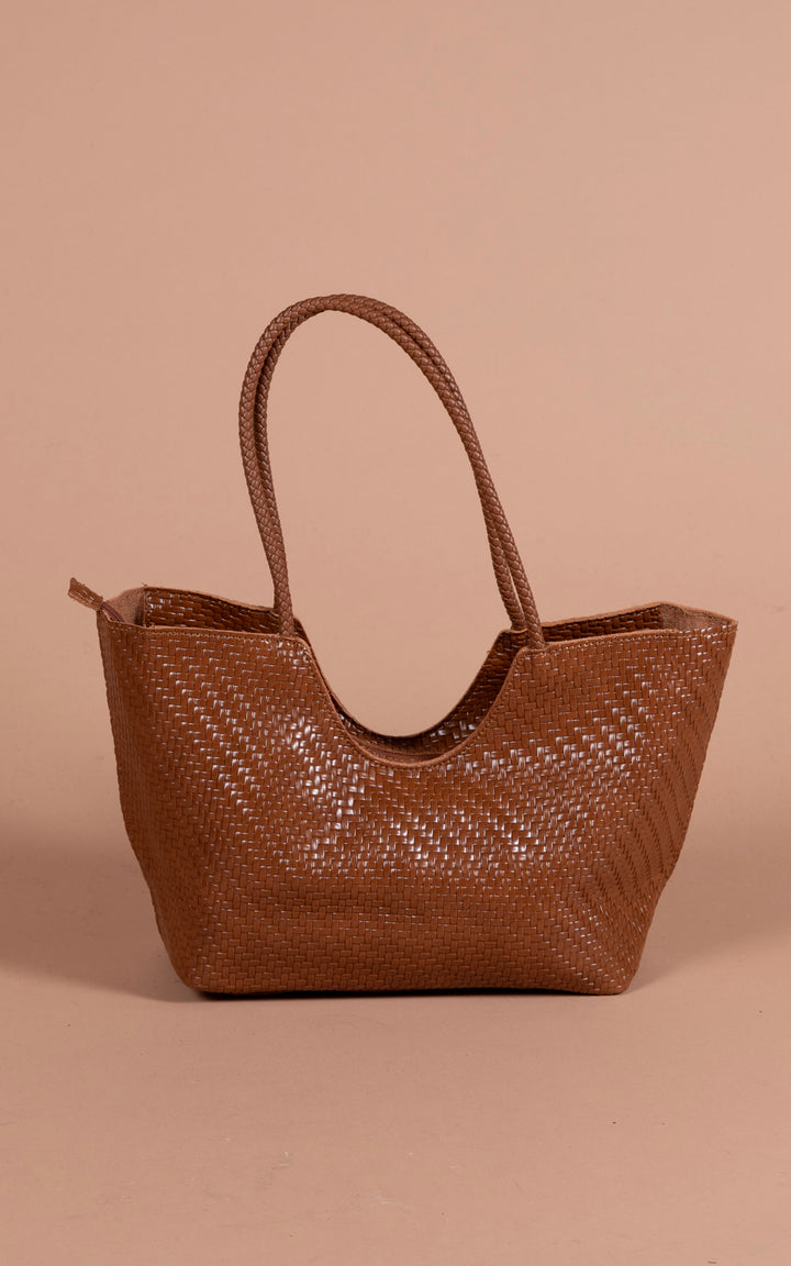 Jamie Woven Bag | Tan