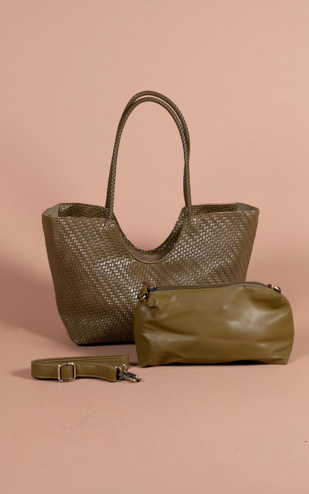 Jamie Woven Bag | Khaki