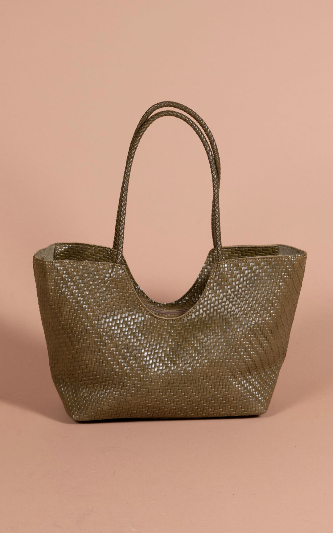Jamie Woven Bag | Khaki