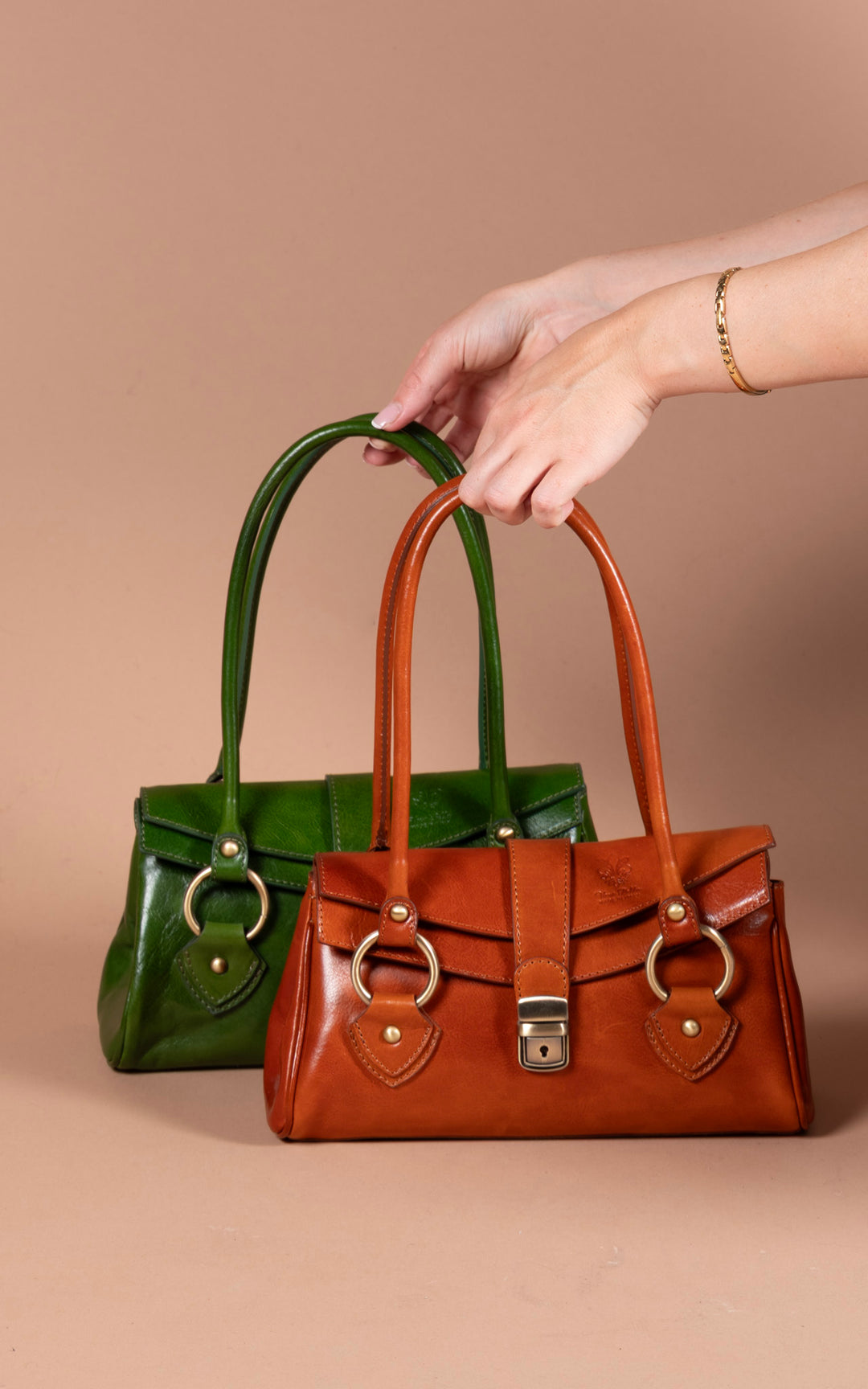 Leather Handbag | Green