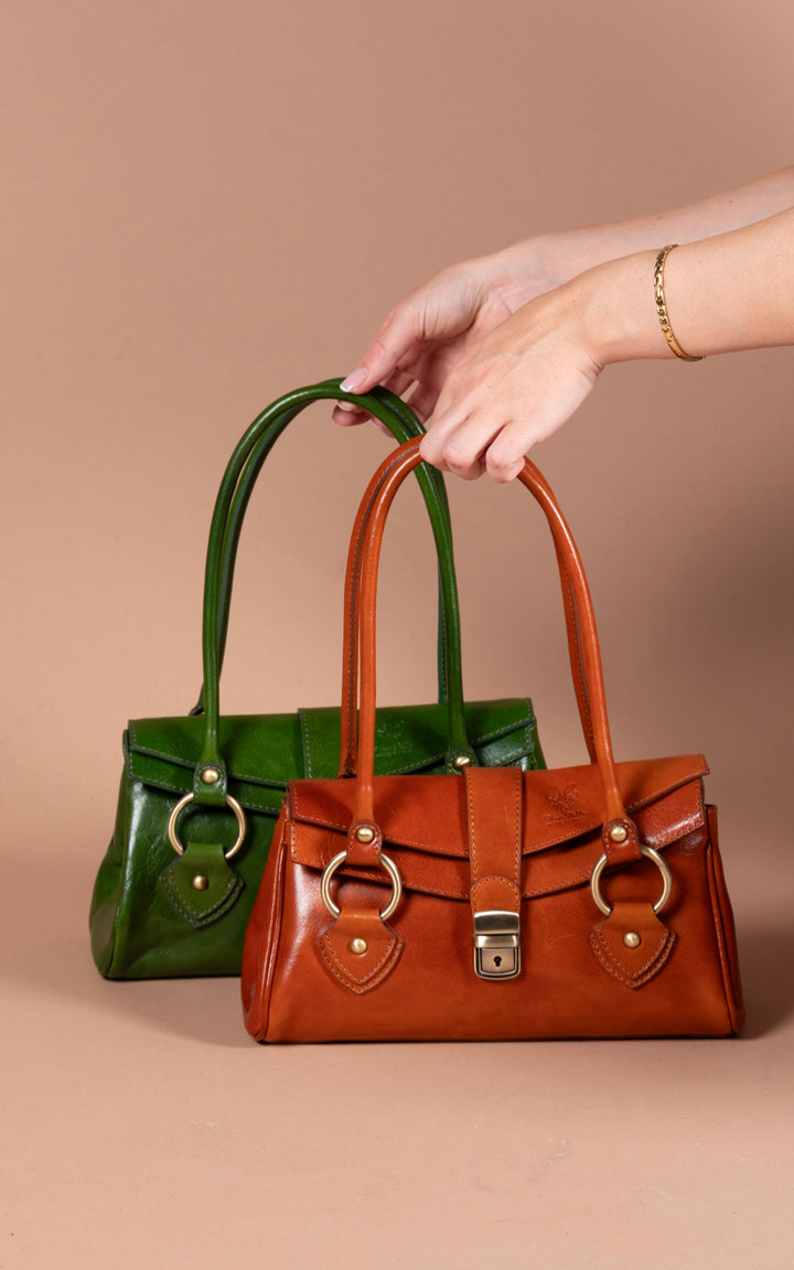 Leather Handbag | Green
