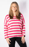 Bella Stripe Top | Hot Pink