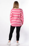 Bella Stripe Top | Hot Pink