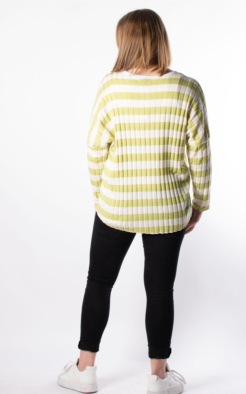 Bella Stripe Top | Lime