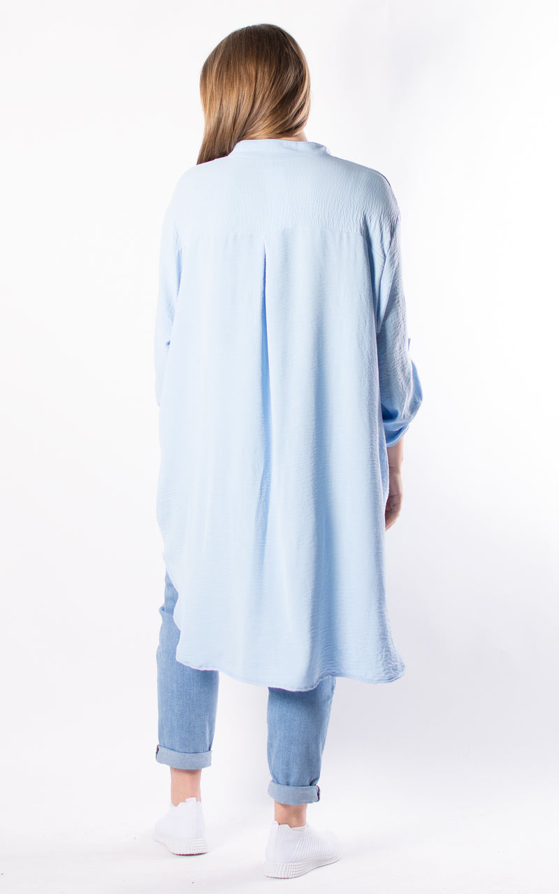 Tilly Longline Shirt | Sky Blue