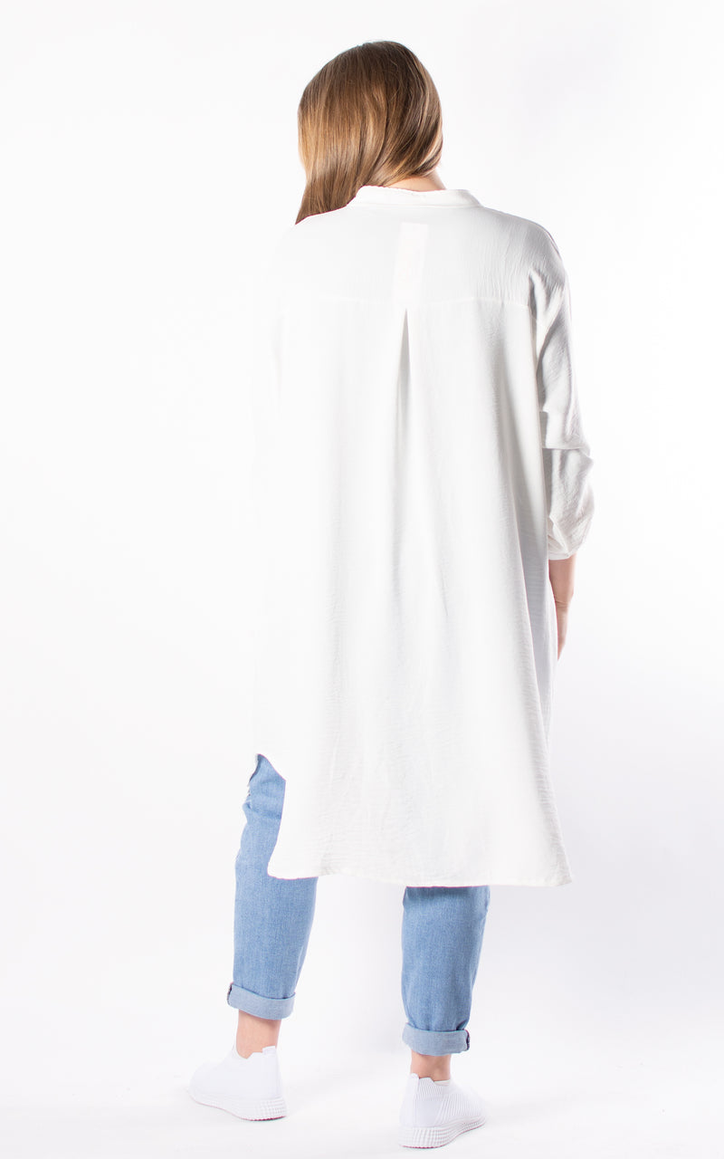 Tilly Longline Shirt | Winter White