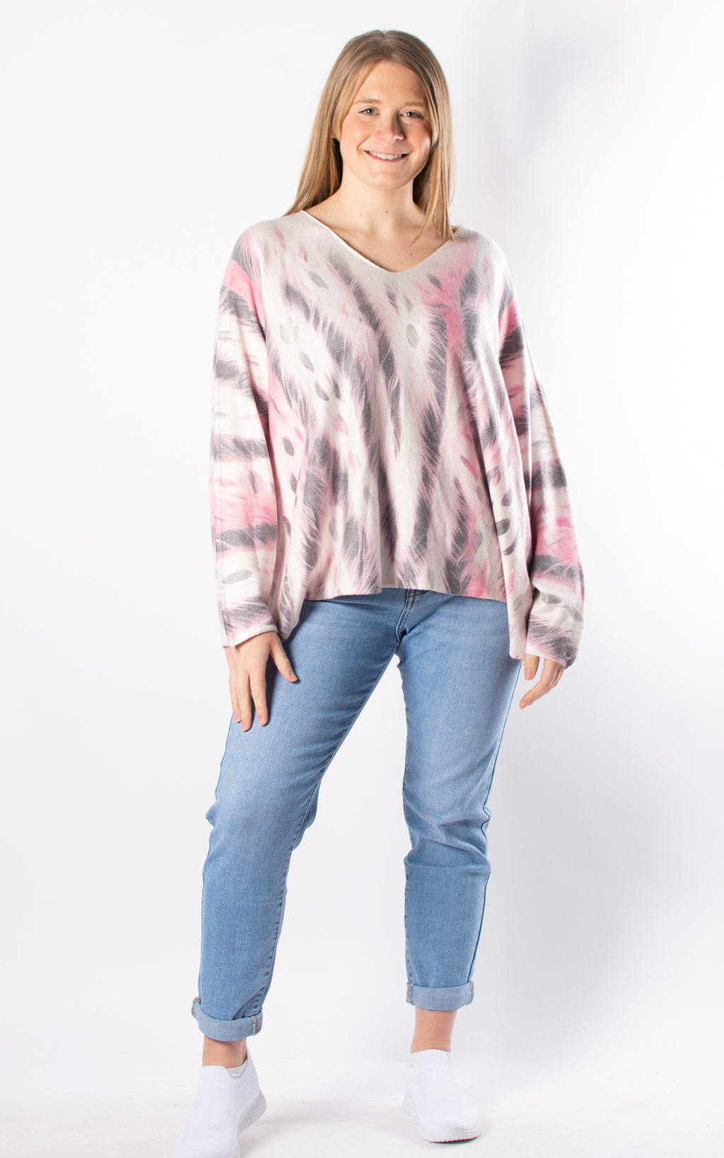 Naomi Thin Knit | Feather | Pink