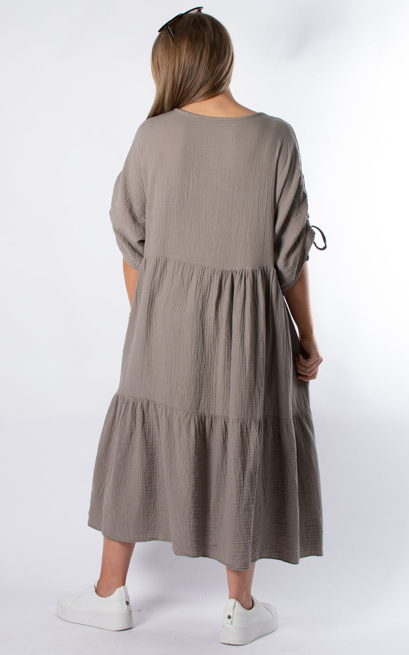 Gloria V-neck Dress | Mocha