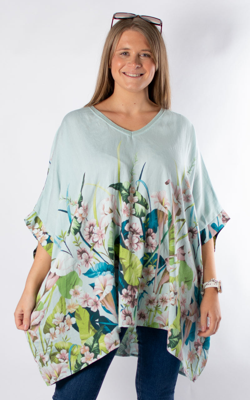 Shelley Floral Top | Mint