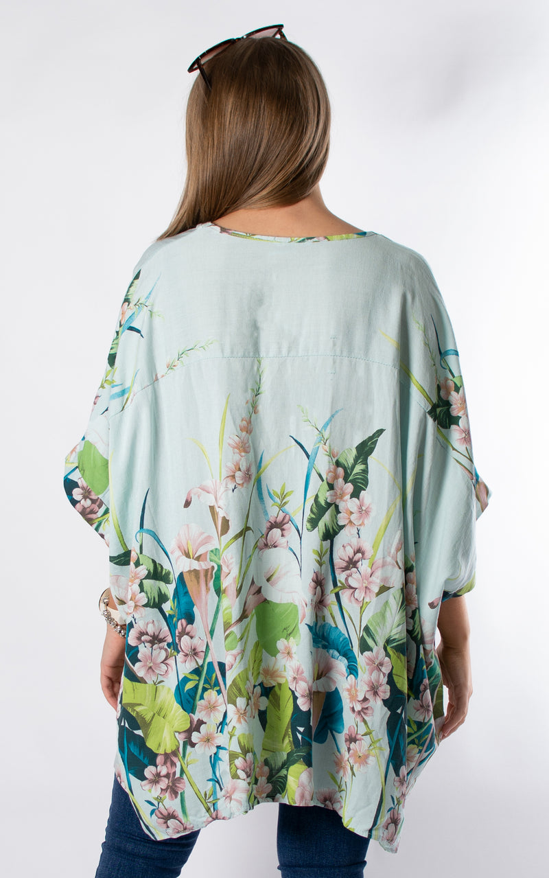 Shelley Floral Top | Mint