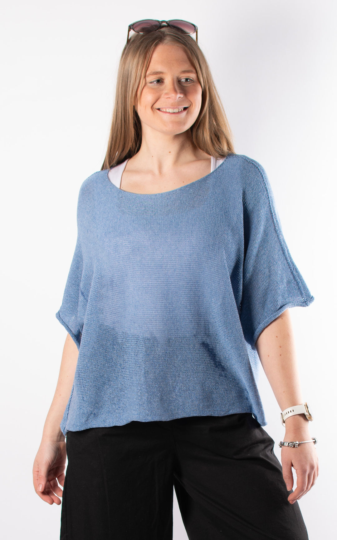 Minnie Cropped Knit | Denim