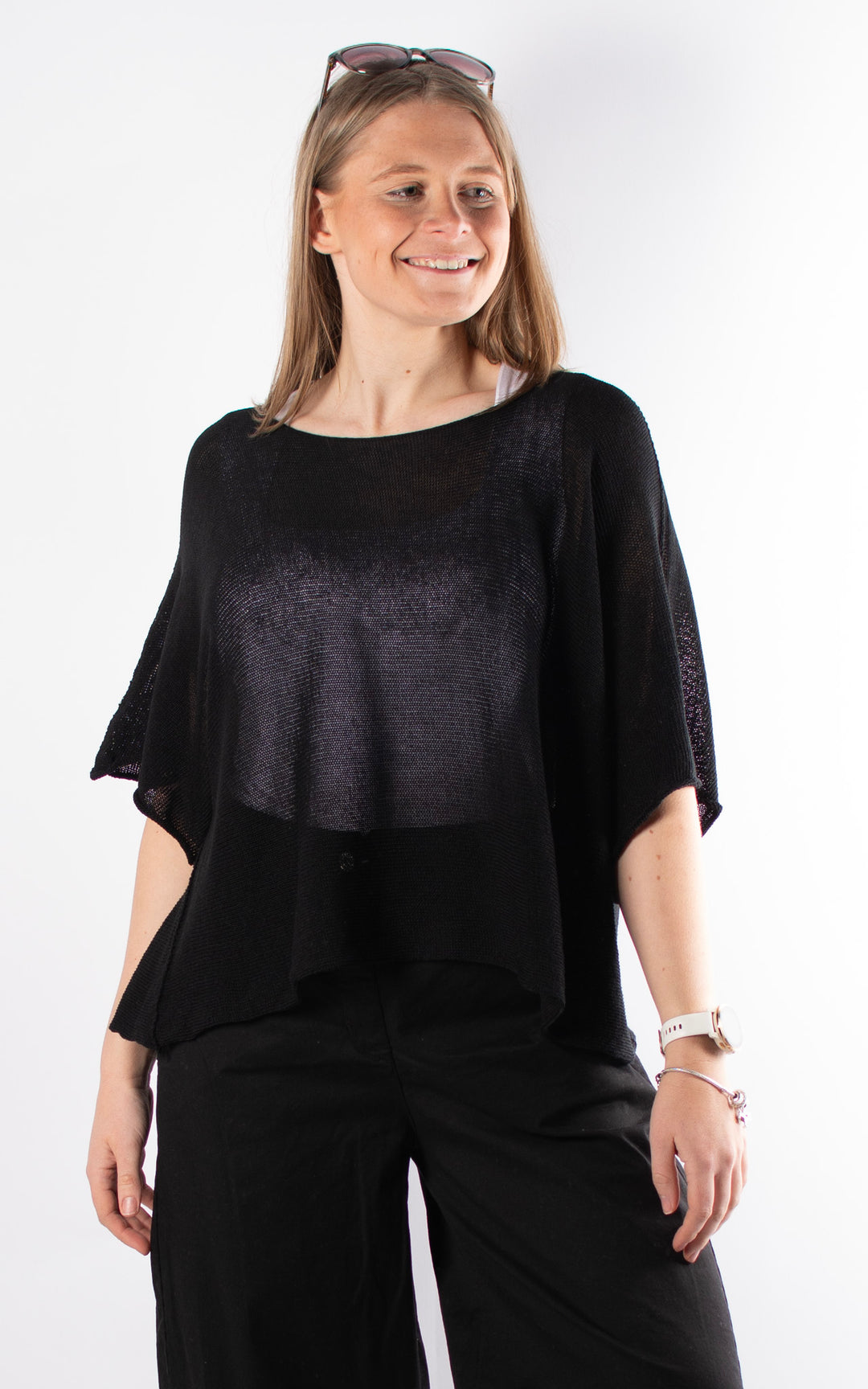 Minnie Cropped Knit | Black