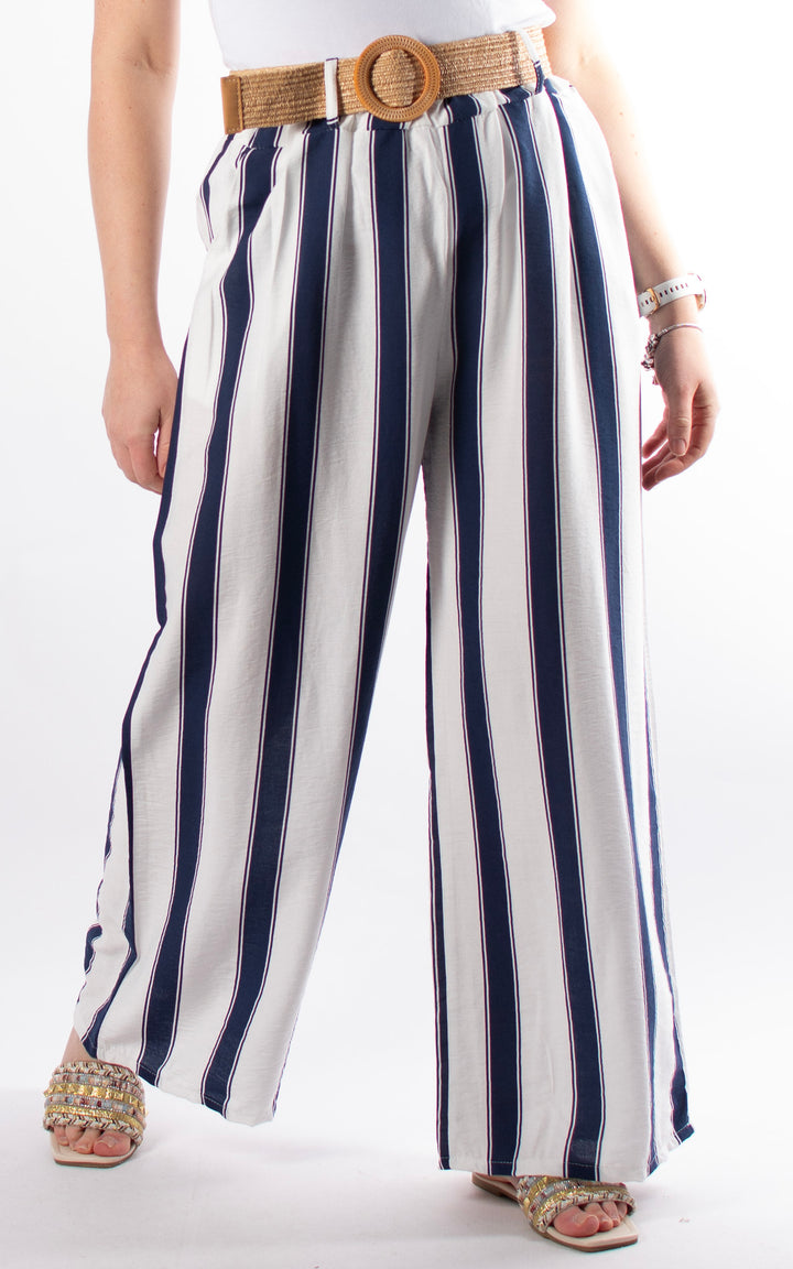 Mackenzie Stripe Trouser | Navy