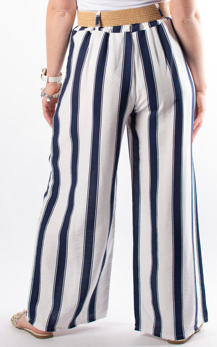 Mackenzie Stripe Trouser | Navy