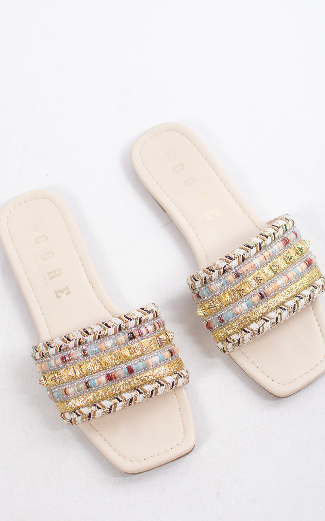 Palma Studded Sandal | Beige