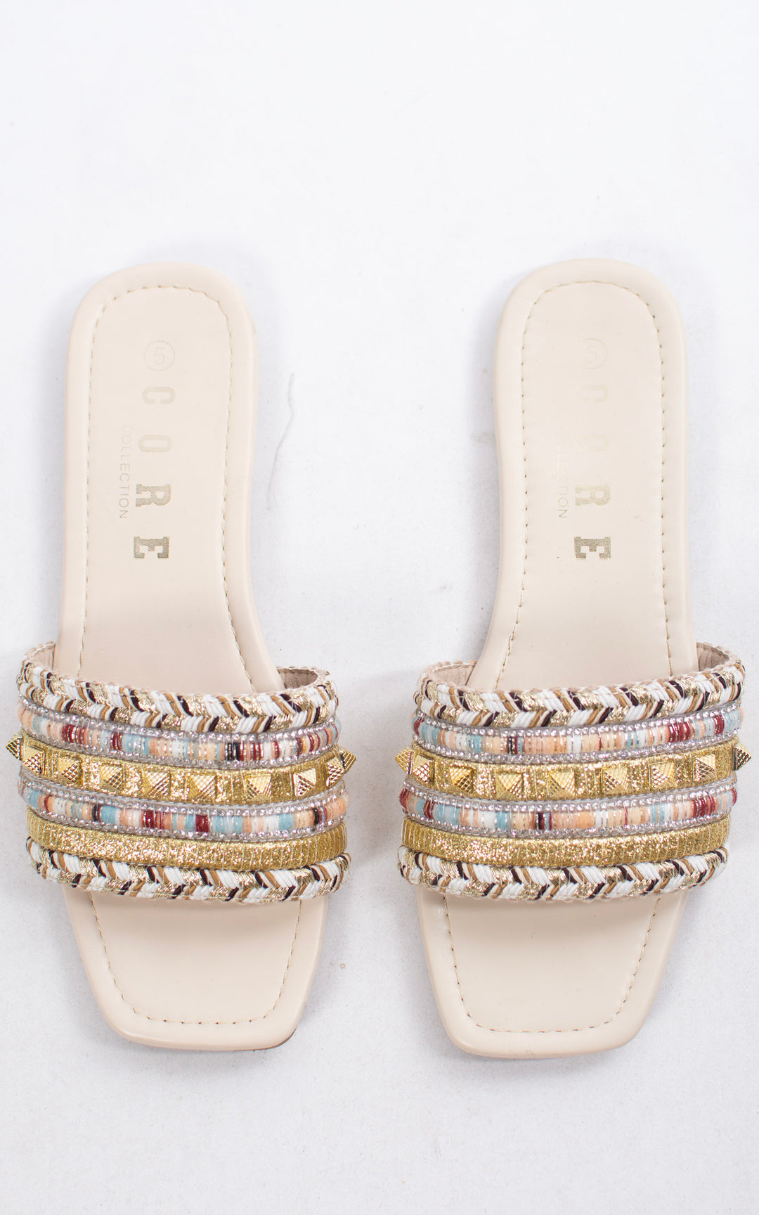 Palma Studded Sandal | Beige