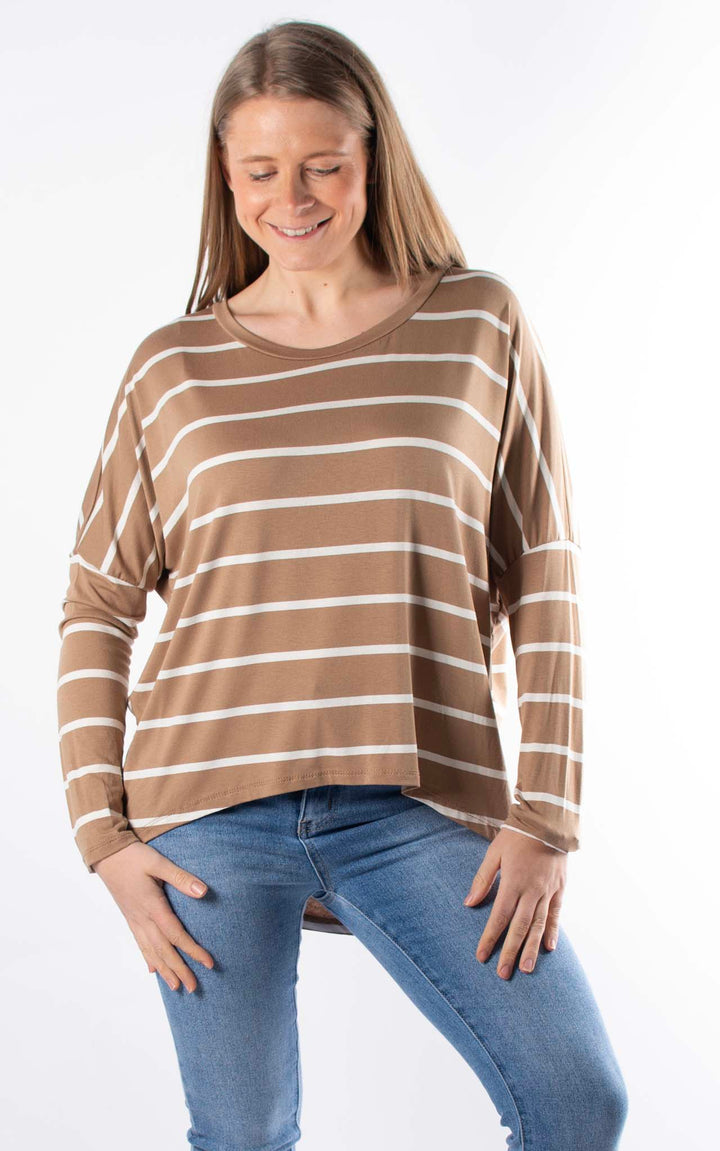Stripe Top | Camel