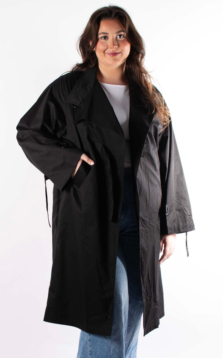 Oversized Trench Coat | Black