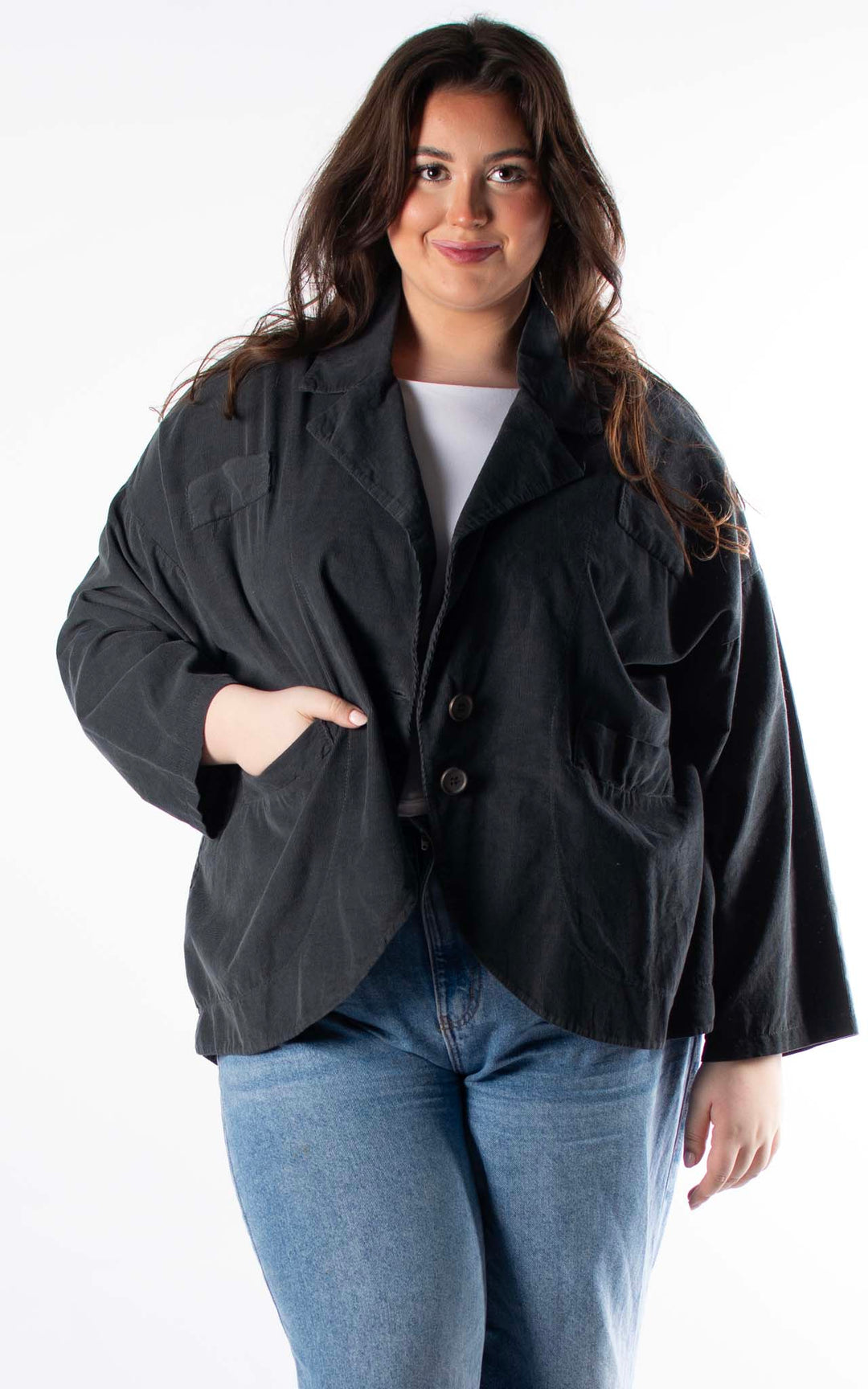 Cord Jacket | Charcoal