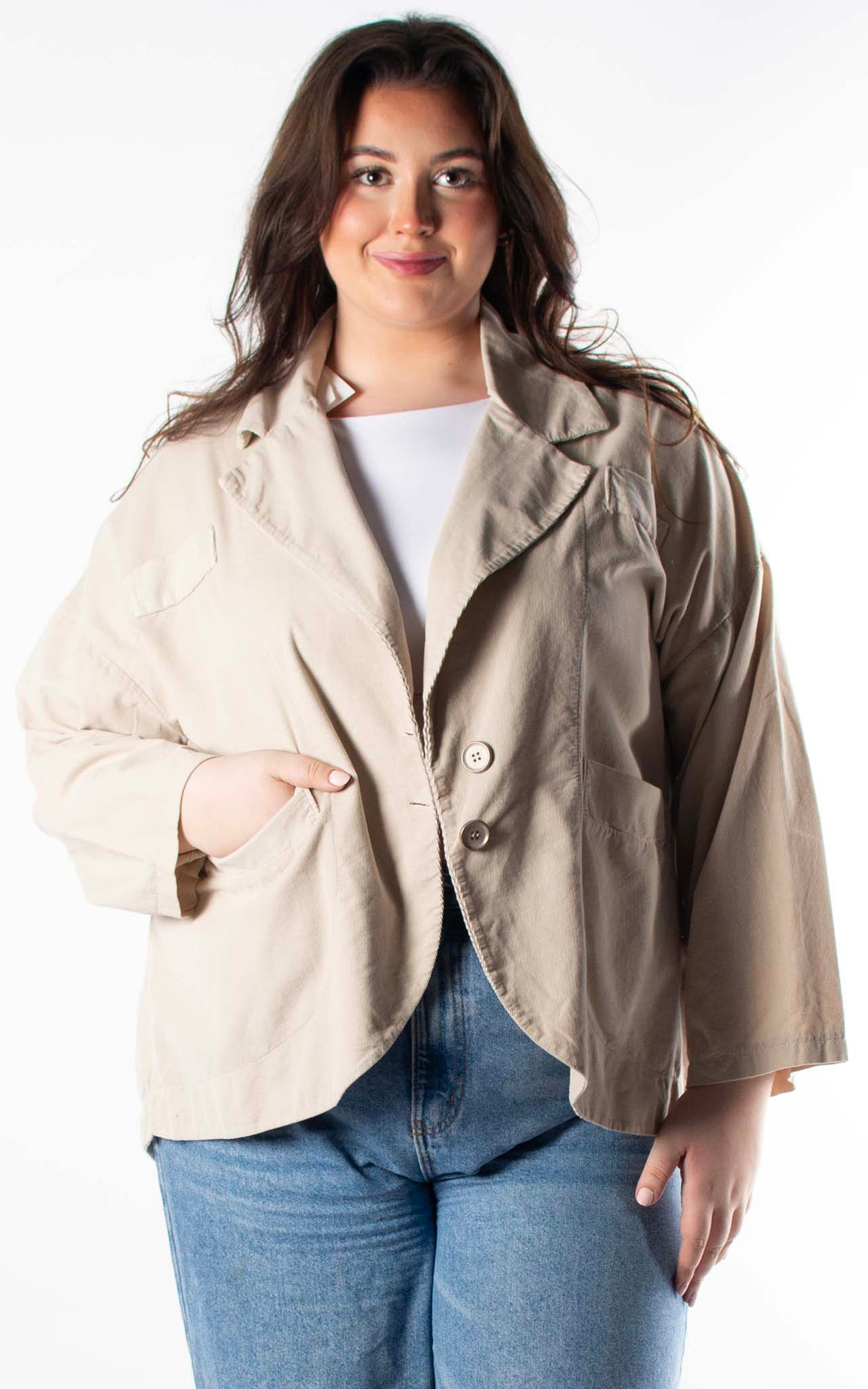 Cord Jacket | Beige